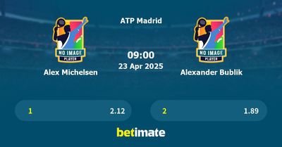 Alex Michelsen vs Alexander Bublik Prediction, Tennis Odds & Betting Tips 23/04/2025