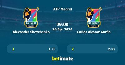 Alexander Shevchenko vs Carlos Alcaraz Garfia Prediction, Tennis Odds & Betting Tips 26/04/2024