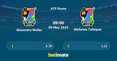 Alexandre Muller vs Stefanos Tsitsipas Prediction, Tennis Odds & Betting Tips 09/05/2025