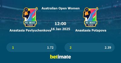 Anastasia Pavlyuchenkova vs Anastasia Potapova Prediction, Tennis Odds & Betting Tips 16/01/2025