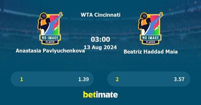 Anastasia Pavlyuchenkova vs Beatriz Haddad Maia Prediction, Tennis Odds & Betting Tips 13/08/2024