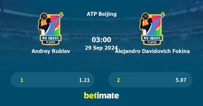 Andrey Rublev vs Alejandro Davidovich Fokina Prediction, Tennis Odds & Betting Tips 29/09/2024