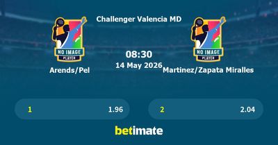 Arends/Pel vs Martinez/Zapata Miralles Prediction, Tennis Odds & Betting Tips 14/05/2026
