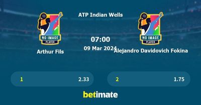Arthur Fils vs Alejandro Davidovich Fokina Prediction, Tennis Odds & Betting Tips 09/03/2024