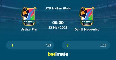 Arthur Fils vs Daniil Medvedev Prediction, Tennis Odds & Betting Tips 13/03/2025