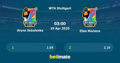Aryna Sabalenka vs Elise Mertens Prediction, Tennis Odds & Betting Tips 19/04/2025