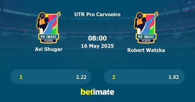 Avi Shugar vs Robert Watzka Prediction, Tennis Odds & Betting Tips 16/05/2025