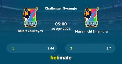 Beibit Zhukayev vs Masamichi Imamura Prediction, Tennis Odds & Betting Tips 19/04/2026