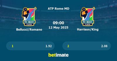 Bellucci/Romano vs Harrison/King Prediction, Tennis Odds & Betting Tips 12/05/2025