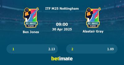 Ben Jones vs Alastair Gray Prediction, Tennis Odds & Betting Tips 30/04/2025