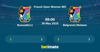 Bronzetti/Li vs Belgraver/Boisson Prediction, Tennis Odds & Betting Tips 30/05/2025