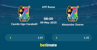 Camilo Ugo Carabelli vs Alexander Zverev Prediction, Tennis Odds & Betting Tips 09/05/2025