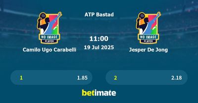 Camilo Ugo Carabelli vs Jesper De Jong Prediction, Tennis Odds & Betting Tips 19/07/2025