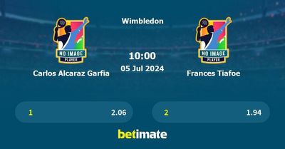 Carlos Alcaraz Garfia vs Frances Tiafoe Prediction, Tennis Odds & Betting Tips 05/07/2024