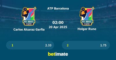 Carlos Alcaraz Garfia vs Holger Rune Prediction, Tennis Odds & Betting Tips 20/04/2025