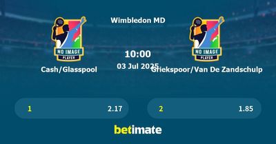 Cash/Glasspool vs Griekspoor/Van De Zandschulp Prediction, Tennis Odds & Betting Tips 03/07/2025