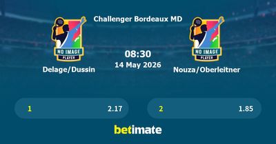 Delage/Dussin vs Nouza/Oberleitner Prediction, Tennis Odds & Betting Tips 14/05/2026
