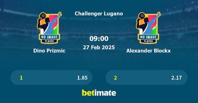 Dino Prizmic vs Alexander Blockx Prediction, Tennis Odds & Betting Tips 27/02/2025