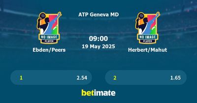 Ebden/Peers vs Herbert/Mahut Prediction, Tennis Odds & Betting Tips 19/05/2025