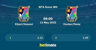 Eikeri/Hozumi vs Hunter/Perez Prediction, Tennis Odds & Betting Tips 13/05/2025