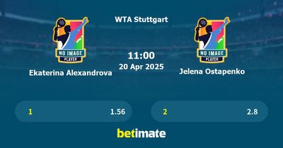 Ekaterina Alexandrova vs Jelena Ostapenko Prediction, Tennis Odds & Betting Tips 20/04/2025