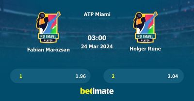 Fabian Marozsan vs Holger Rune Prediction, Tennis Odds & Betting Tips 24/03/2024