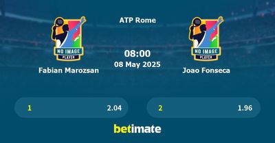 Fabian Marozsan vs Joao Fonseca Prediction, Tennis Odds & Betting Tips 08/05/2025