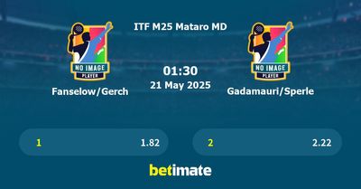 Fanselow/Gerch vs Gadamauri/Sperle Prediction, Tennis Odds & Betting Tips 21/05/2025