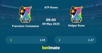 Francisco Comesana vs Holger Rune Prediction, Tennis Odds & Betting Tips 09/05/2025