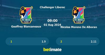 Geoffrey Blancaneaux vs Nicolas Moreno De Alboran Prediction, Tennis Odds & Betting Tips 02/08/2024