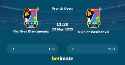 Geoffrey Blancaneaux vs Nikoloz Basilashvili Prediction, Tennis Odds & Betting Tips 23/05/2025
