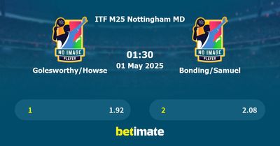 Golesworthy/Howse vs Bonding/Samuel Prediction, Tennis Odds & Betting Tips 01/05/2025