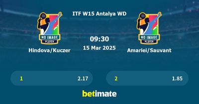 Hindova/Kuczer vs Amariei/Sauvant Prediction, Tennis Odds & Betting Tips 15/03/2025