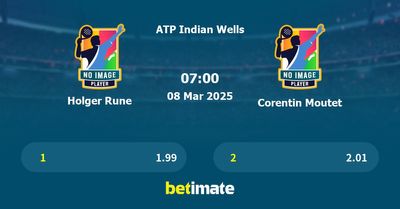 Holger Rune vs Corentin Moutet Prediction, Tennis Odds & Betting Tips 08/03/2025