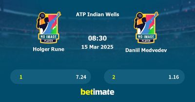 Holger Rune vs Daniil Medvedev Prediction, Tennis Odds & Betting Tips 15/03/2025