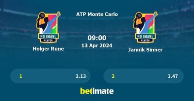 Holger Rune vs Jannik Sinner Prediction, Tennis Odds & Betting Tips 13/04/2024