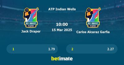 Jack Draper vs Carlos Alcaraz Garfia Prediction, Tennis Odds & Betting Tips 15/03/2025