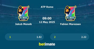Jakub Mensik vs Fabian Marozsan Prediction, Tennis Odds & Betting Tips 12/05/2025