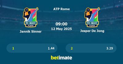 Jannik Sinner vs Jesper De Jong Prediction, Tennis Odds & Betting Tips 12/05/2025