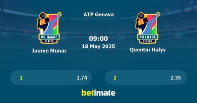 Jaume Munar vs Quentin Halys Prediction, Tennis Odds & Betting Tips 18/05/2025