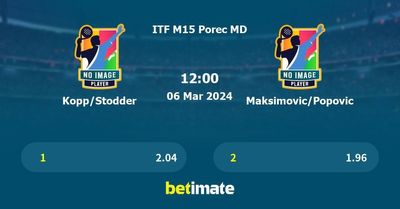Kopp/Stodder vs Maksimovic/Popovic Prediction, Tennis Odds & Betting Tips 06/03/2024