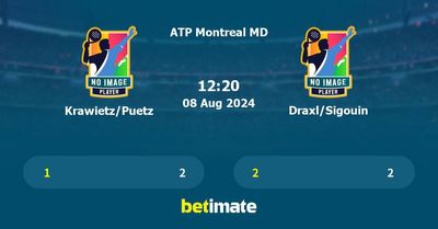 Krawietz/Puetz vs Draxl/Sigouin Prediction, Tennis Odds & Betting Tips 08/08/2024