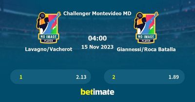 Lavagno/Vacherot vs Giannessi/Roca Batalla Prediction, Tennis Odds & Betting Tips 15/11/2023