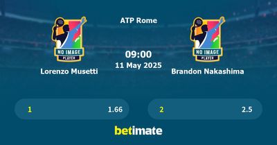 Lorenzo Musetti vs Brandon Nakashima Prediction, Tennis Odds & Betting Tips 11/05/2025