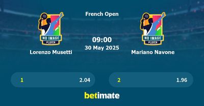 Lorenzo Musetti vs Mariano Navone Prediction, Tennis Odds & Betting Tips 30/05/2025