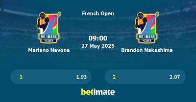 Mariano Navone vs Brandon Nakashima Prediction, Tennis Odds & Betting Tips 27/05/2025