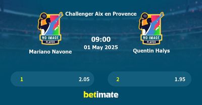 Mariano Navone vs Quentin Halys Prediction, Tennis Odds & Betting Tips 01/05/2025