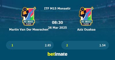 Martin Van Der Meerschen vs Aziz Ouakaa Prediction, Tennis Odds & Betting Tips 26/03/2025