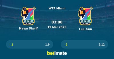 Mayar Sherif vs Lulu Sun Prediction, Tennis Odds & Betting Tips 19/03/2025
