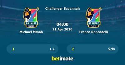 Michael Mmoh vs Franco Roncadelli Prediction, Tennis Odds & Betting Tips 21/04/2026